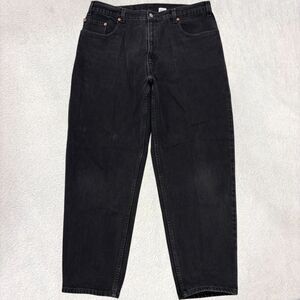 Vintage Levis 560 Comfort Fit Jeans Mens 35x29 Black Relaxed Tapered Denim Baggy
